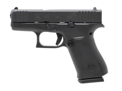 Pistola cal 9x19mm Glock 43X negra, con riel FS