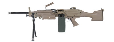 Replica de soporte A&K AEG Modelo M249 MKII TAN Replica de soporte A&K AEG Modelo M249 MKII TAN