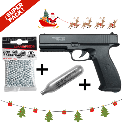 Pack Predator Target + Bolsa de 500 Balines + 5 cápsulas de CO2