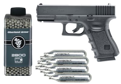 PACK Réplica Glock 19 cal 6mm +2800 balines +10 Co2 PACK Réplica Glock 19 cal 6mm +2800 balines +10 Co2