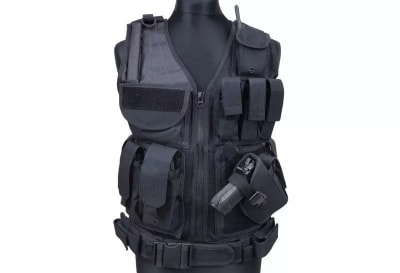Chaleco táctico negro KAM-39 Chaleco táctico negro KAM-39