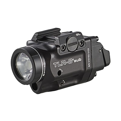 Linterna Streamlight modelo TLR-8 SUB, color negro, laser rojo