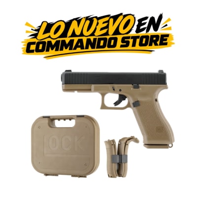 Réplica cal 6 mm mod GLOCK 17 Gen5 BLK-COY Edicion francesa GBB < 1,0 J 22R, #2.6477