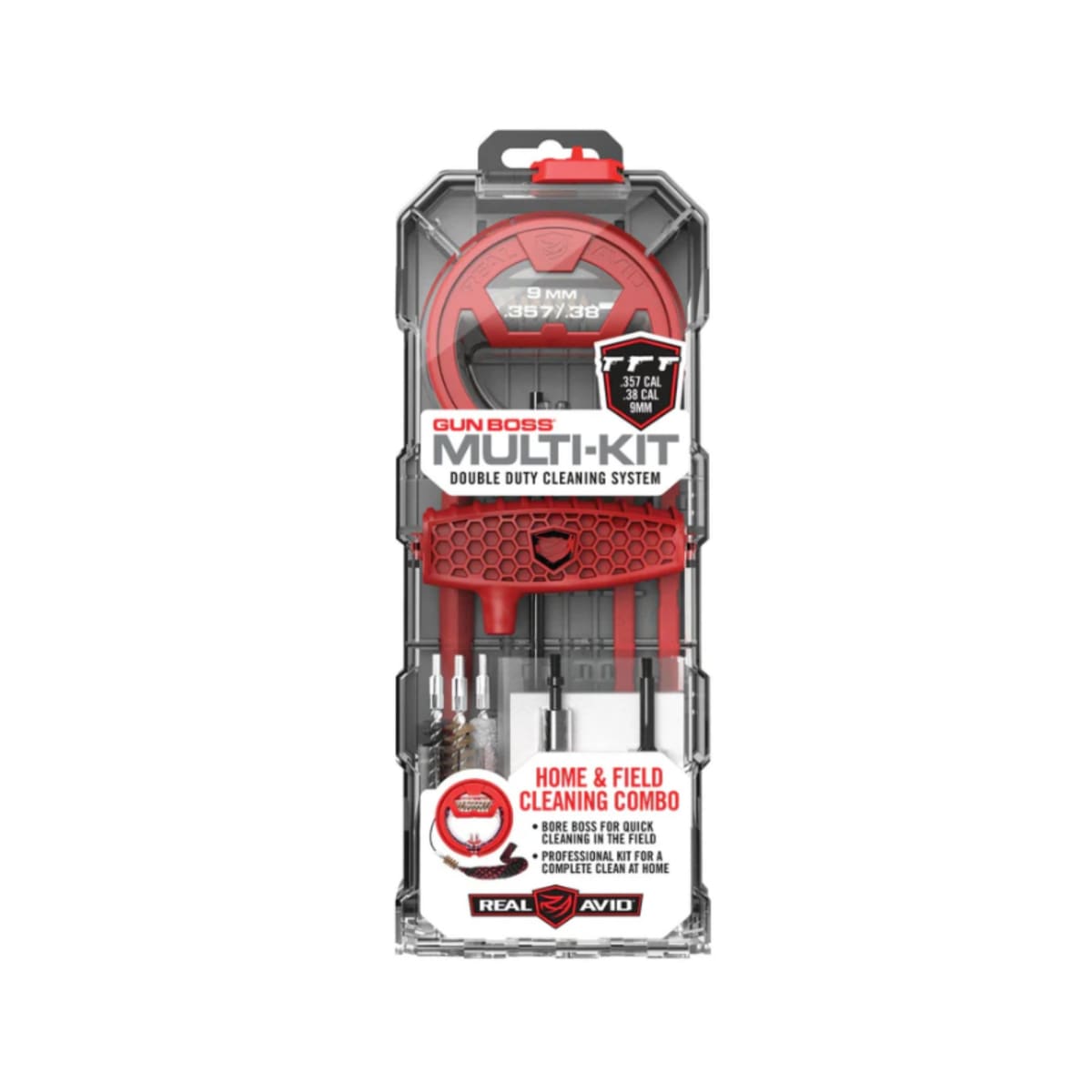 Herramienta Real Avid modelo Gun Boss Multi-Kit - .357CAL/.38CAL/9MM, #AVGBMK9MM1