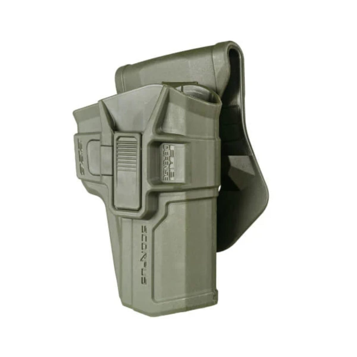 Holster externa FAB M24 SCORPUS color verde, mano izquierda, para Glock 17,19, 22, 23, 26, 27, 31, 32, 33, 34, 35, 411