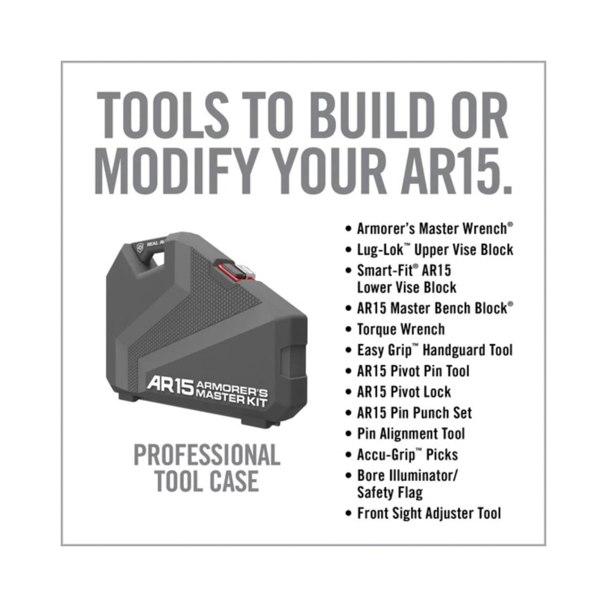 Herramienta Real Avid modelo AR15 Armorer's Master Kit, #AVAR15AMK16