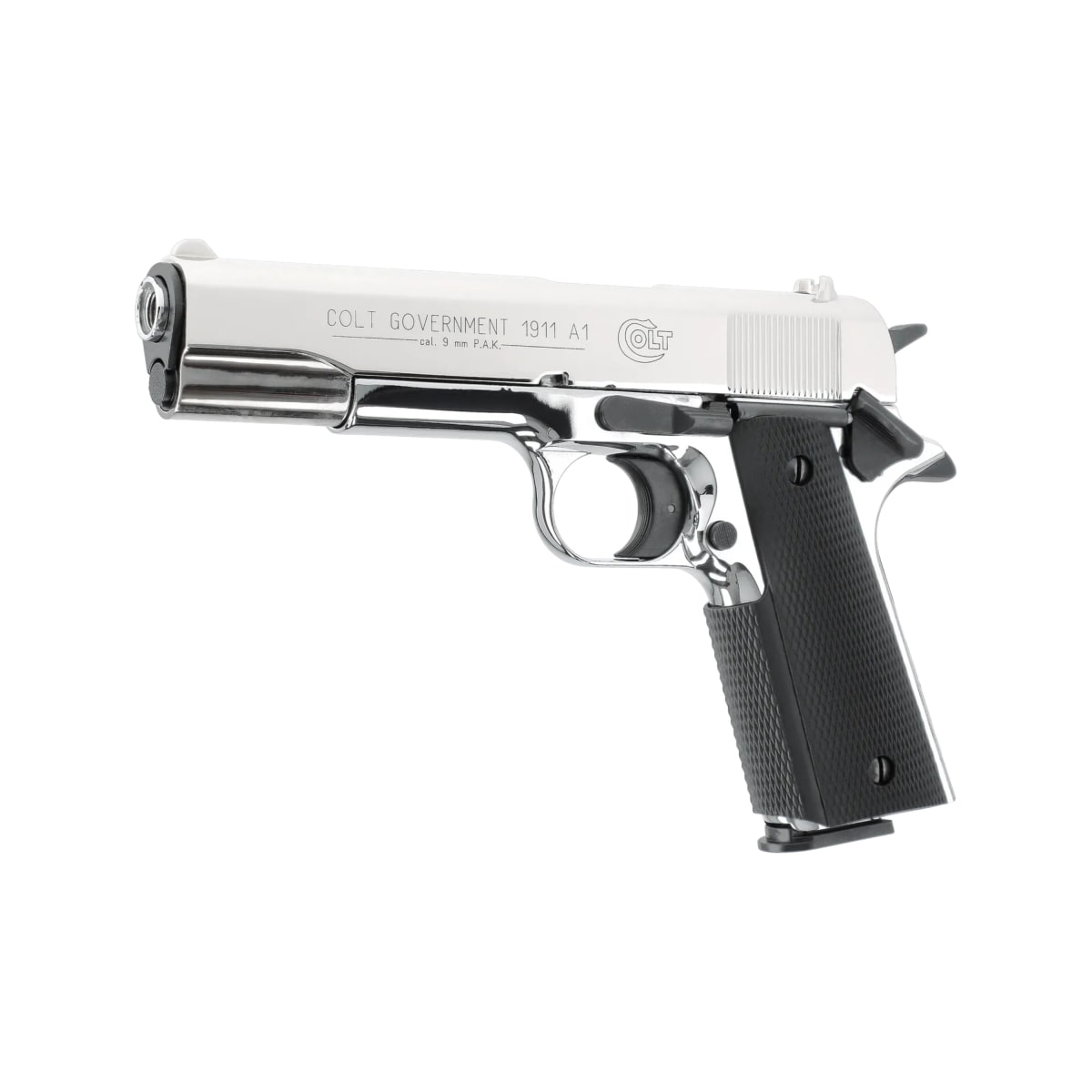 Pistola de Fogueo Umarex Colt Government 1911 A1 cal 9 mm PAK Níquel 8 tiros #317.02.381