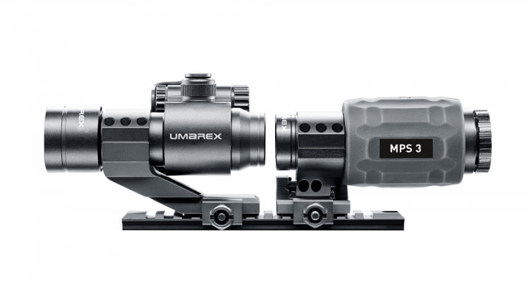 Mira Red Dot Umarex MPS3 con Magnificador 3x – 4 MOA – Montaje Picatinny (2.1033)1