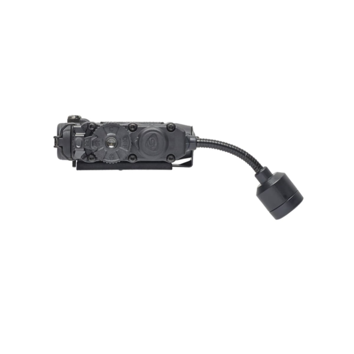 Linterna para casco Sidewinder Stalk, incluye Helmet Clip (attached to light), ARC Rail Assy, montura Arc Rail, (1) CR123A & 
