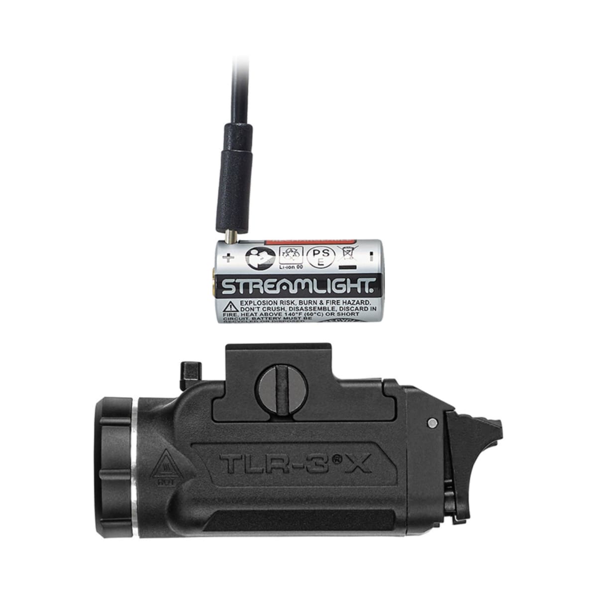 Linterna TLR-3X USB para riel picatinny, color negra, incluye bateria recargable SL-B9 #591014