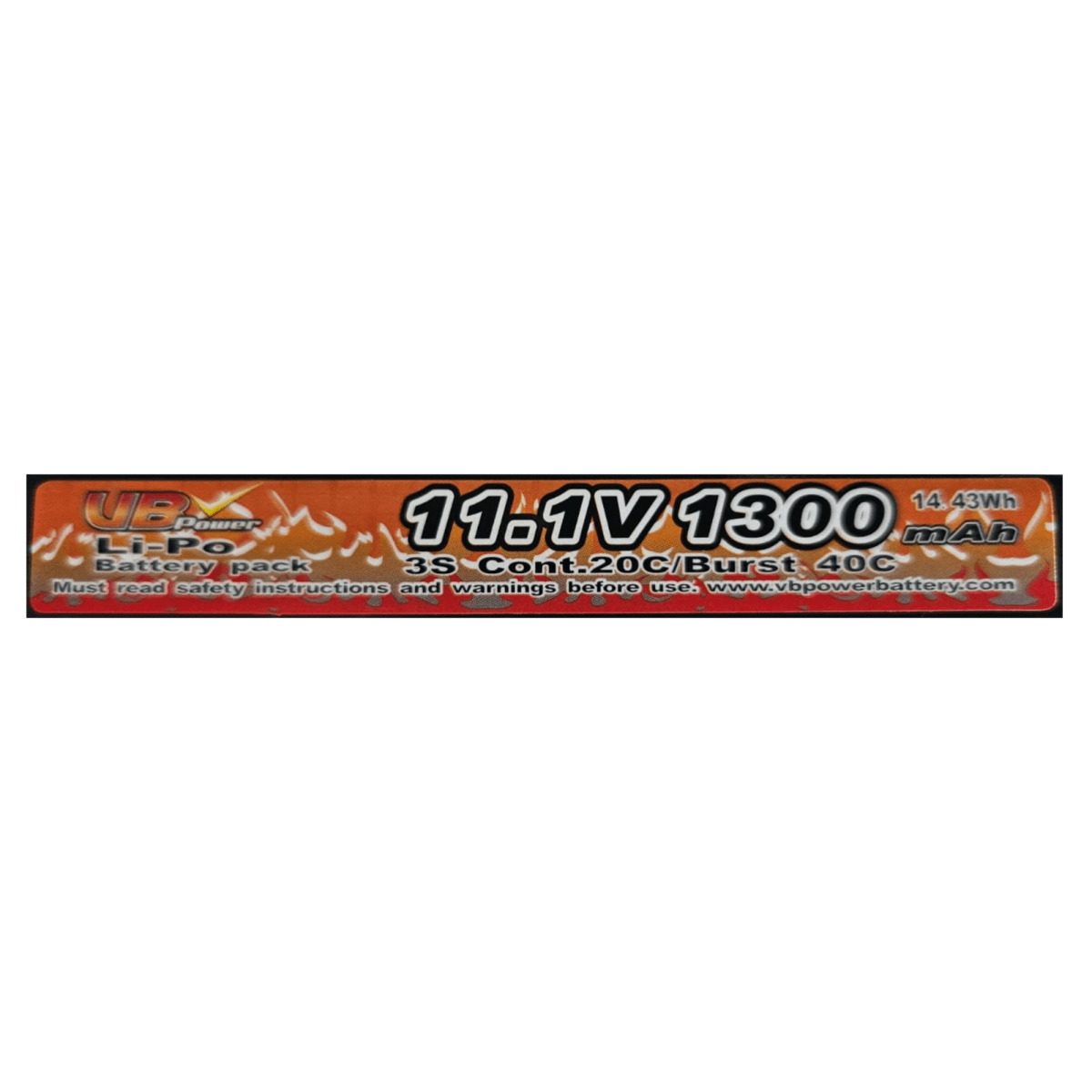 Batería LiPo 11.1V 1300mAh 20C tipo AK Victory Battery3