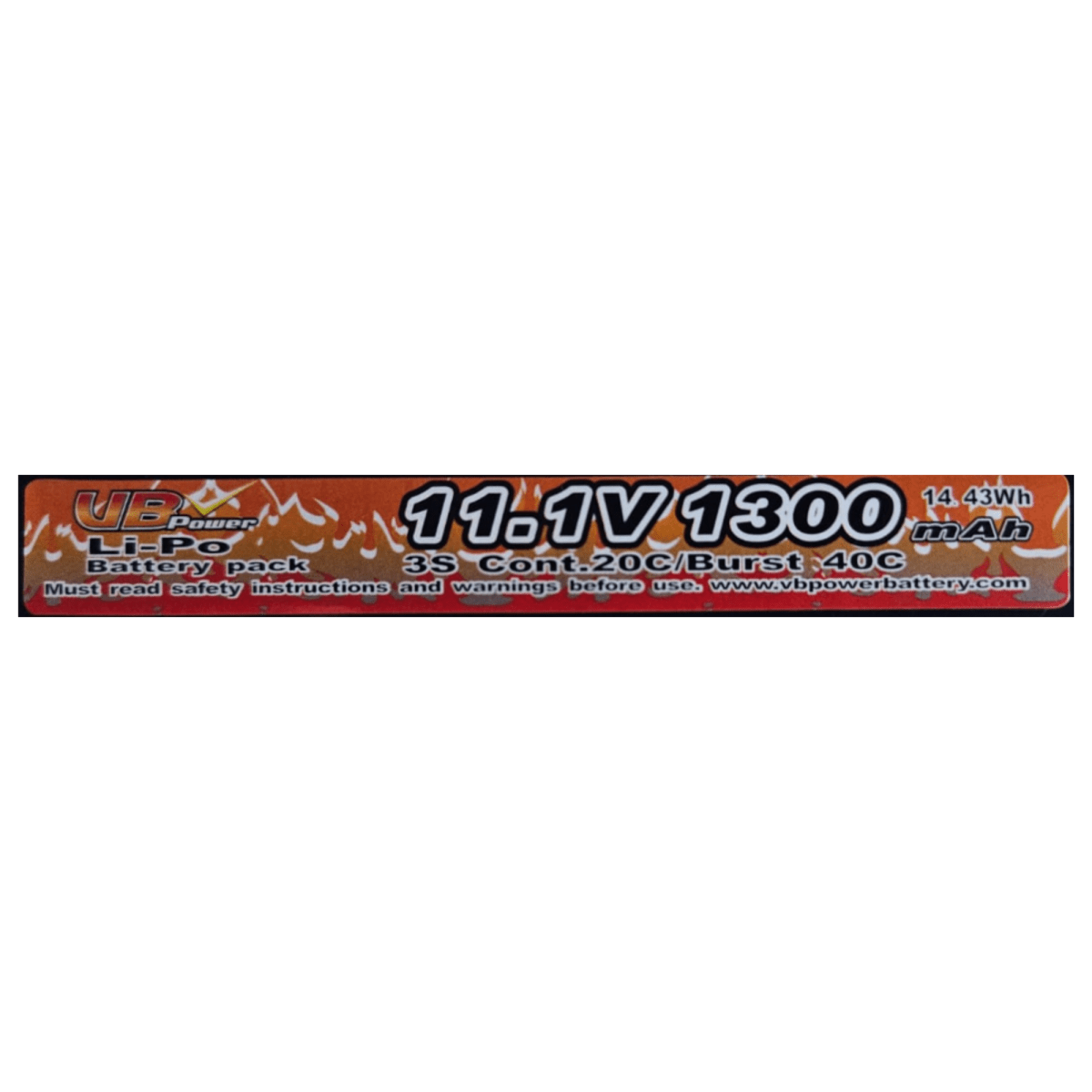 Batería LIPO 11,1V 1.300 MAH 20C, marca VB, #VB-LiPO-11.1V1300mAh20C3