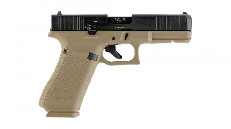 Glock 17 gen5 black/coyote cal 9 mm PAK2