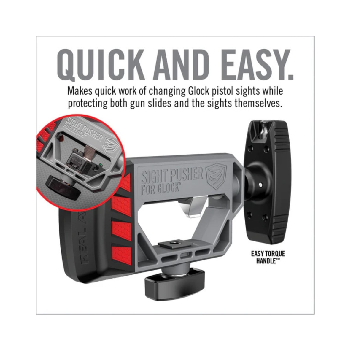Herramienta Real Avid modelo Sight Pusher for Glock, #AVGLOCKSP3