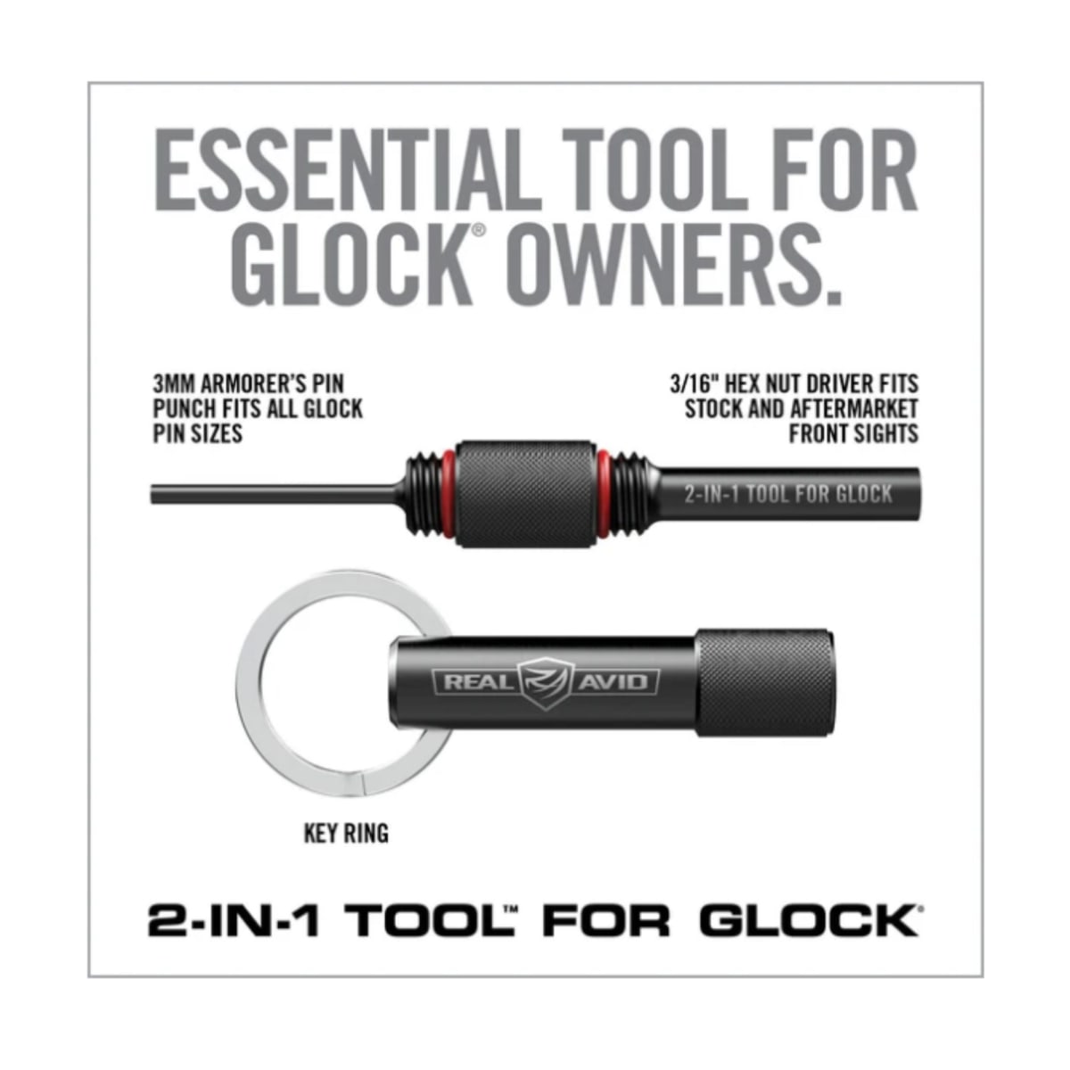 Herramienta Real Avid modelo 2-in-1 Tool For Glock, #AVGLOCK213