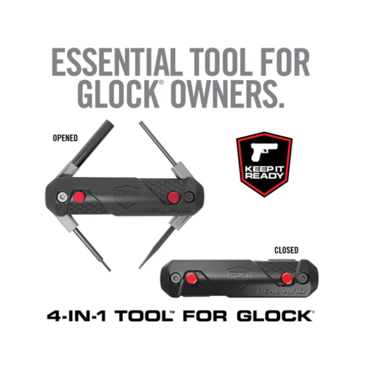 Herramienta Real Avid modelo 4-in-1 Tool For Glock, #AVGLOCK413