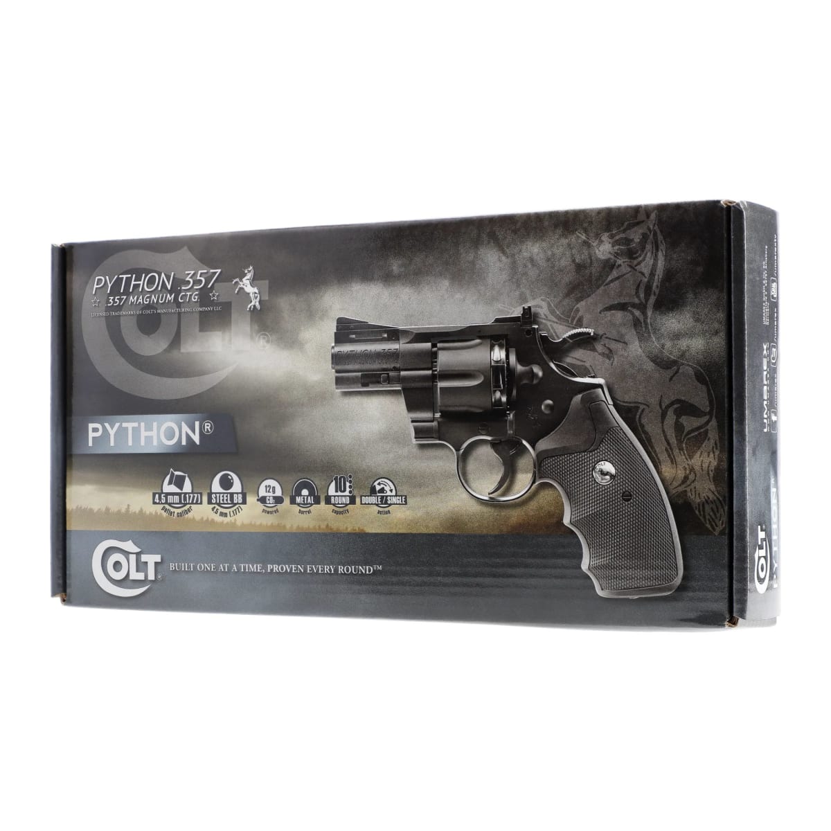 Revólver CO2 Umarex Colt Python 2.5” Cal. 4.5 mm Postón + BB – 10 Disparos (#5.8147)5