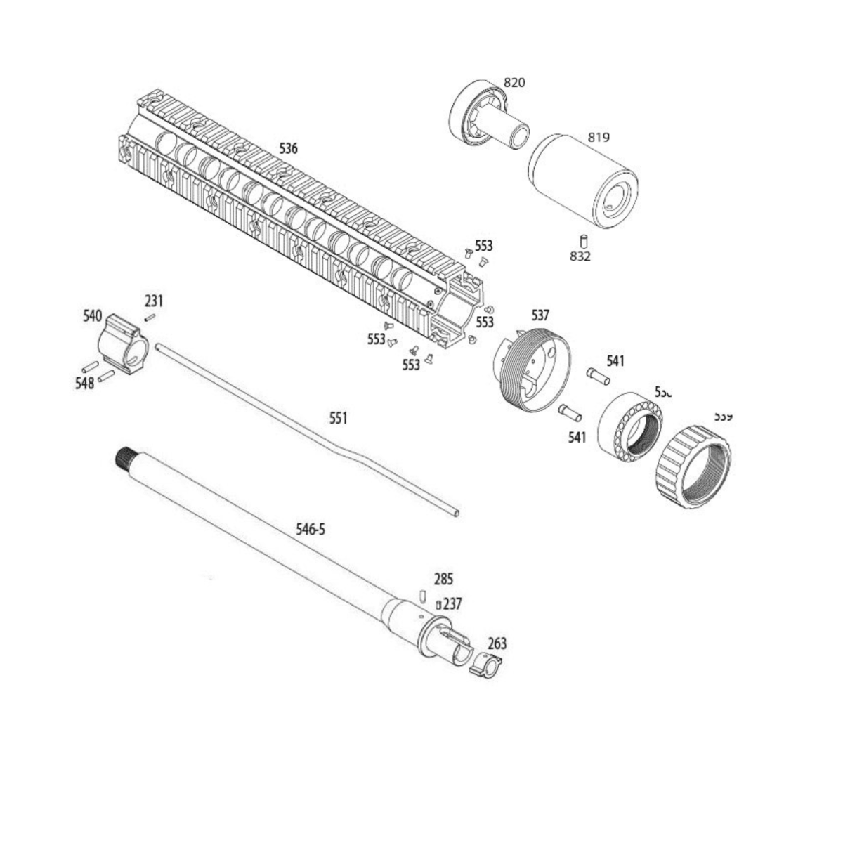 Riel KWA Guardian Rail Kit For AEG24