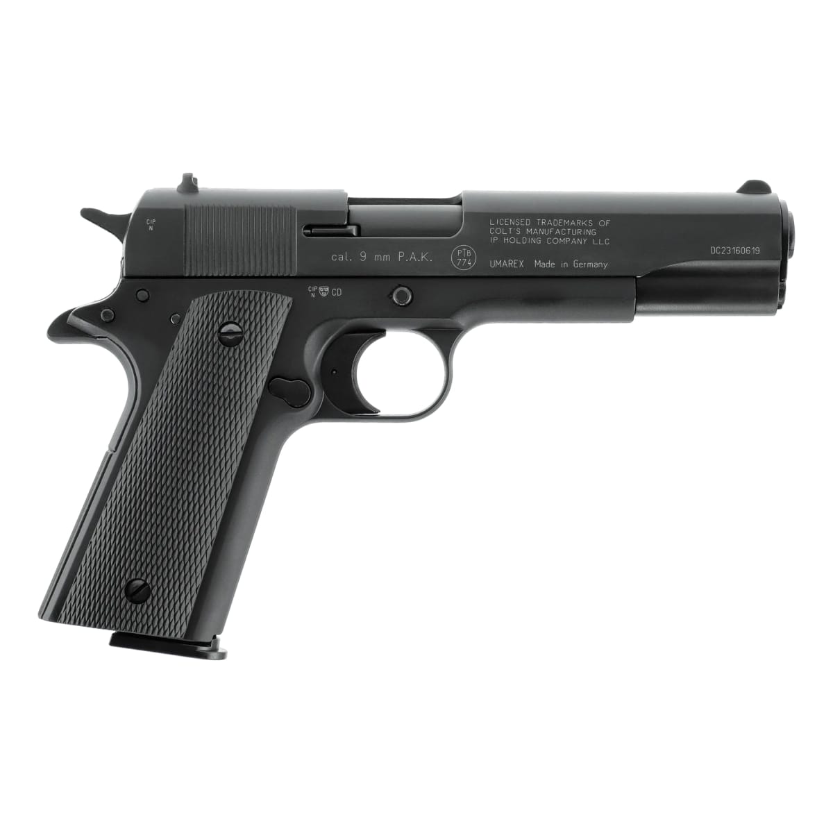 Pistola de Fogueo Umarex Colt Government 1911 A1 cal 9 mm PAK Negra 8 tiros #317.02.303