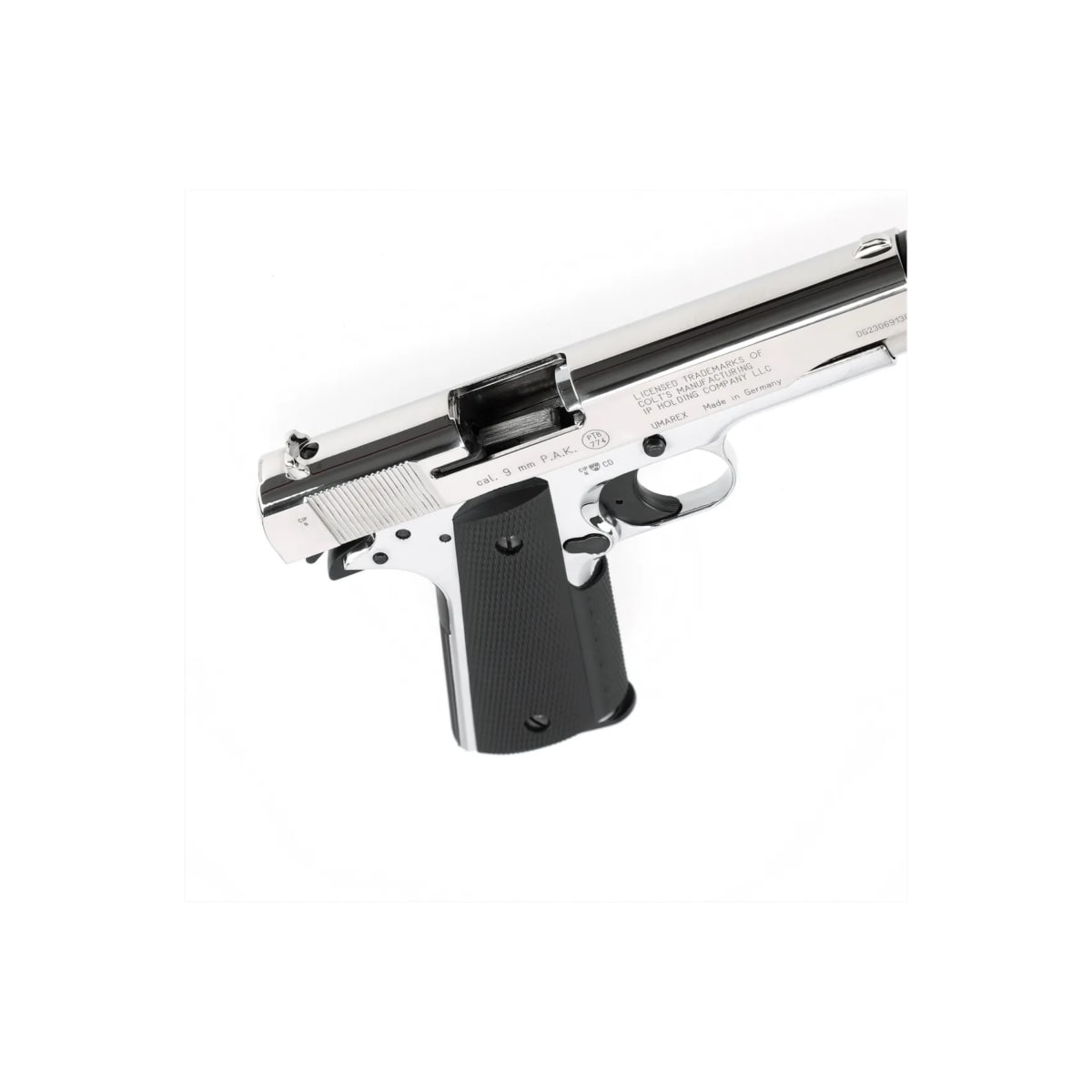 Pistola de Fogueo Umarex Colt Government 1911 A1 cal 9 mm PAK Níquel 8 tiros #317.02.384