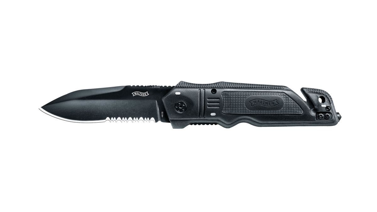 Cuchillo de rescate Walther ERK Negro1