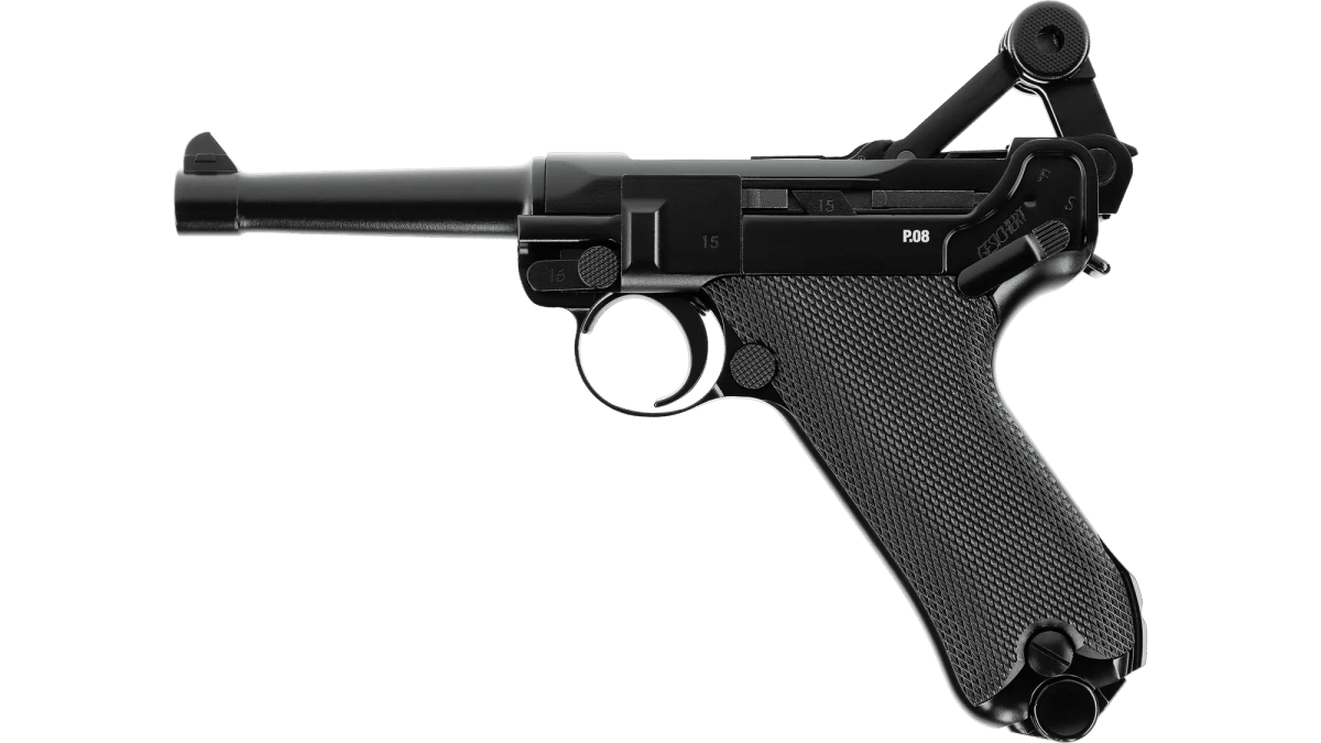 Pistola cal. 4,5 mm modelo Legends P08, color negro, BB CO2, 3,0 J 20R, #5.81423