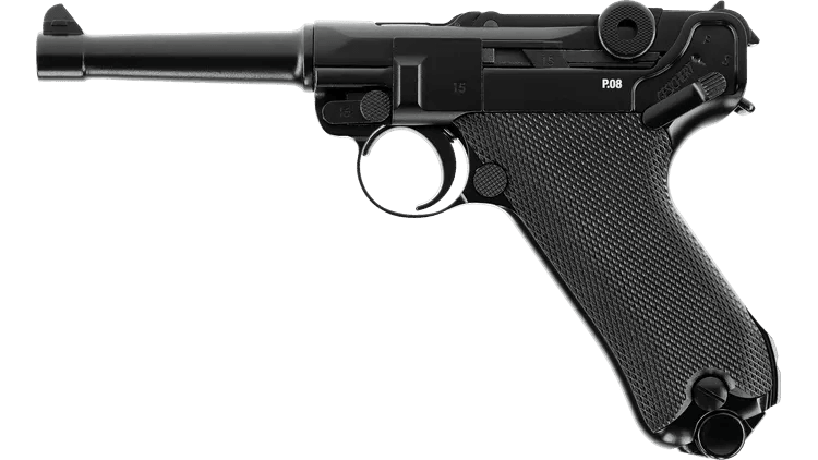 Pistola cal. 4,5 mm modelo Legends P08, color negro, BB CO2, 3,0 J 20R, #5.81421
