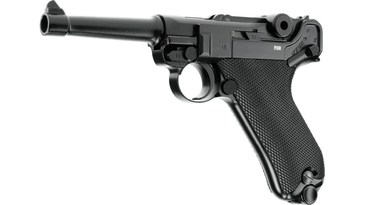 Pistola cal. 4,5 mm modelo Legends P08, color negro, BB CO2, 3,0 J 20R, #5.81424