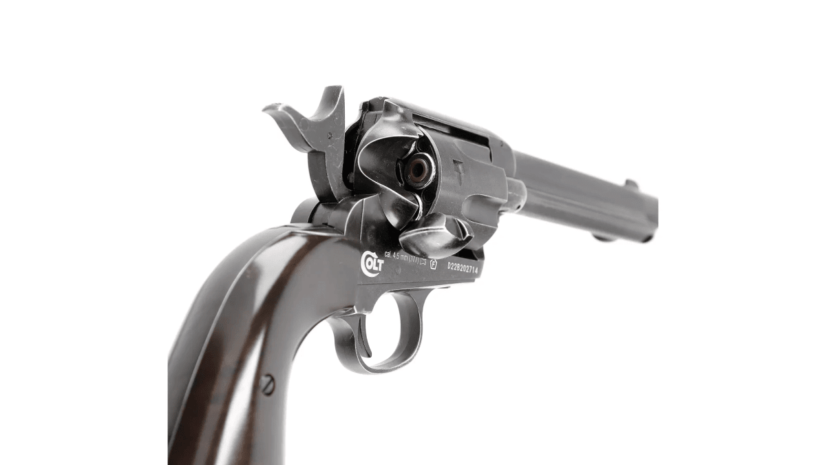 Revólver CO2 Umarex Colt SAA .45 Cal. 4.5 mm Postón – 6 Disparos 5.5” (#5.8320)3