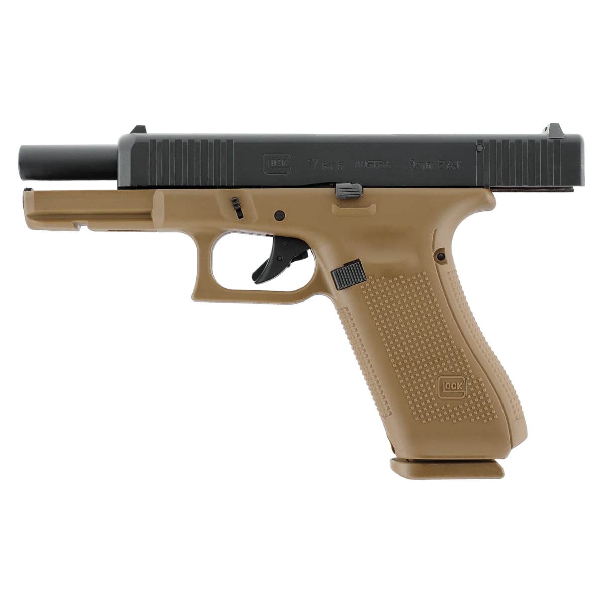 Pistola de Fogueo Umarex Glock 17 Gen5 cal 9 mm PAK Black/Coyote #311.02.042