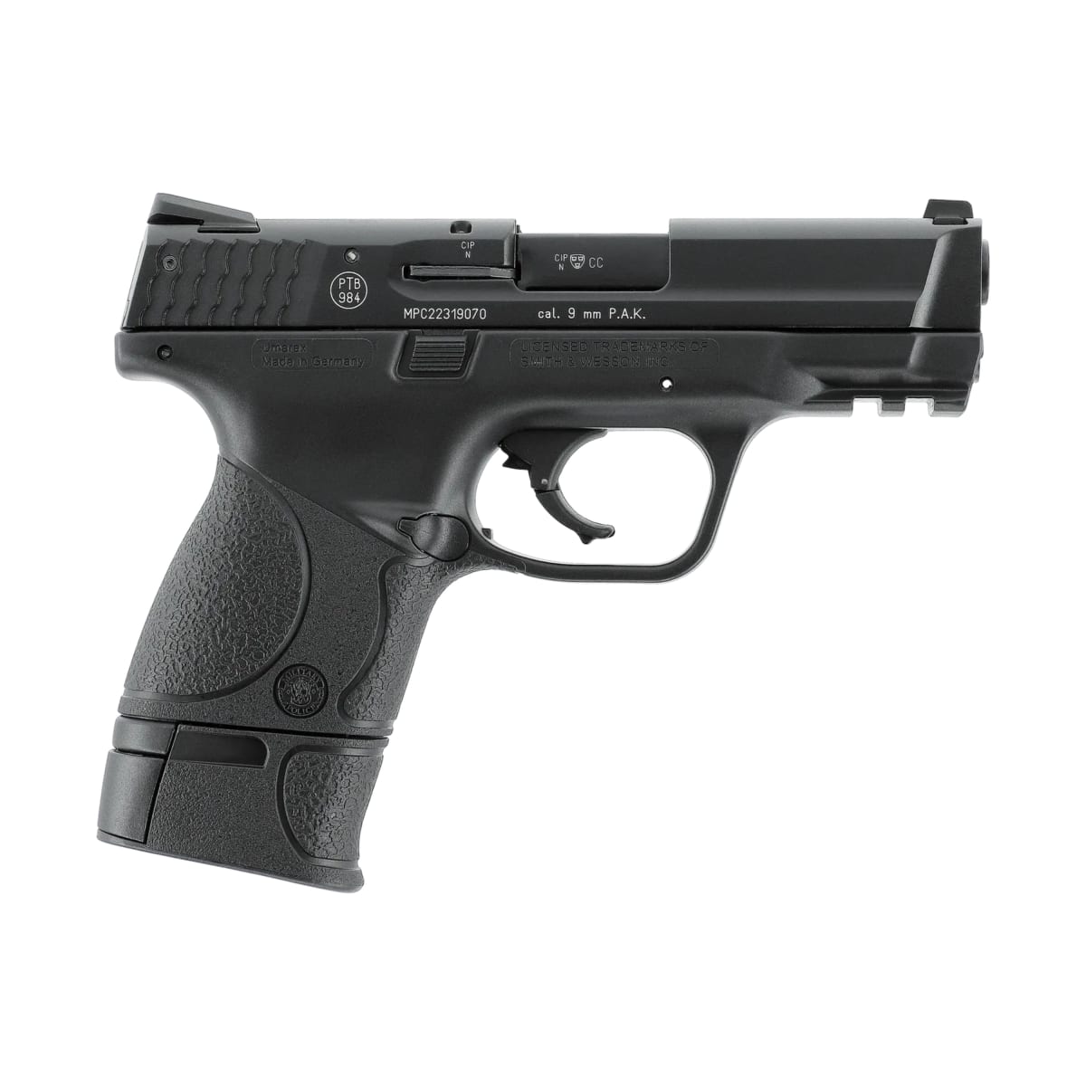 Pistola de Fogueo Umarex Smith & Wesson M&P9C cal 9 mm PAK 12 tiros #307.02.007