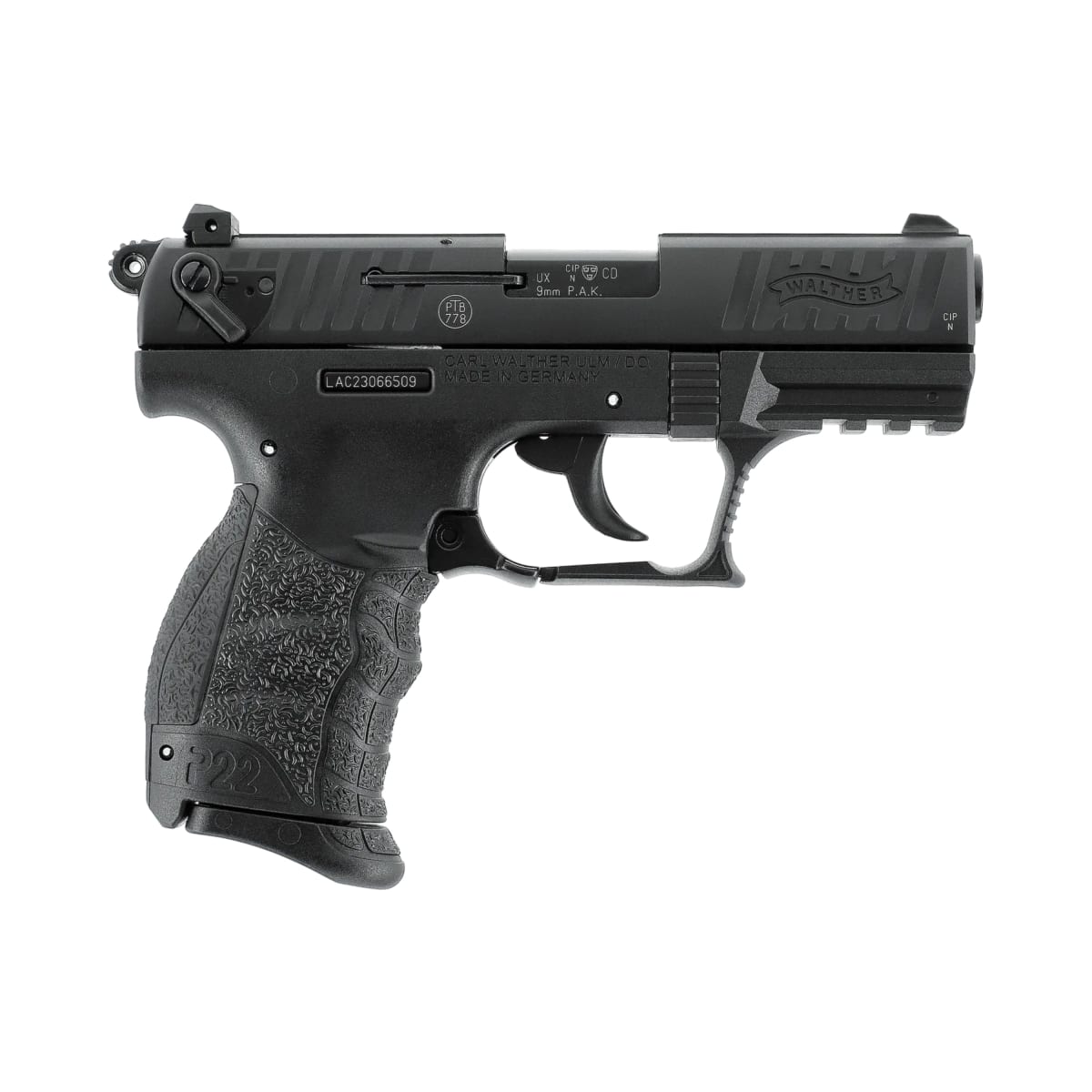 Pistola de Fogueo Umarex Walther P22Q cal 9 mm PAK 7 tiros #308.02.203