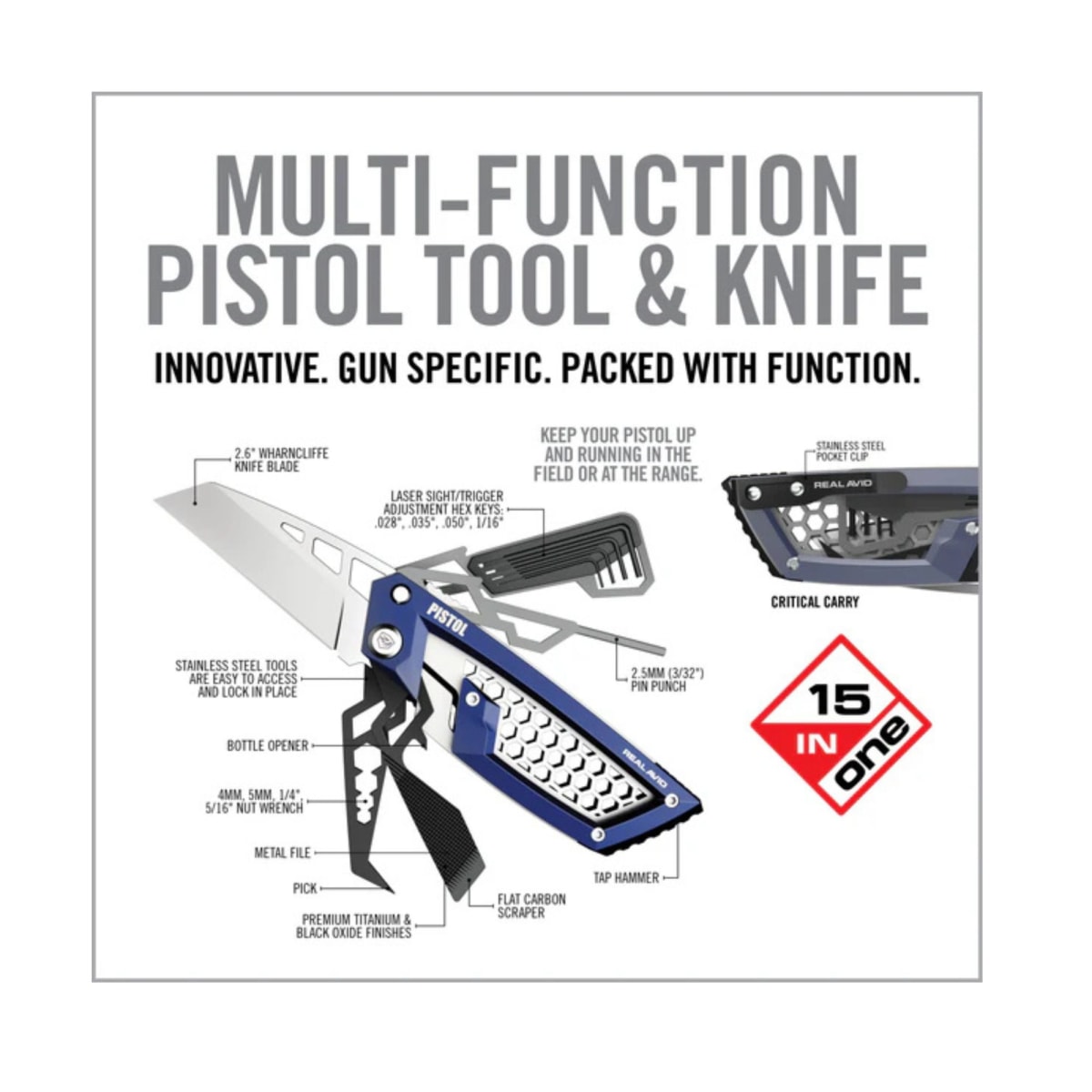 Herramienta Real Avid modelo Gun Tool Edge-Pistol, #AVGTE-P6