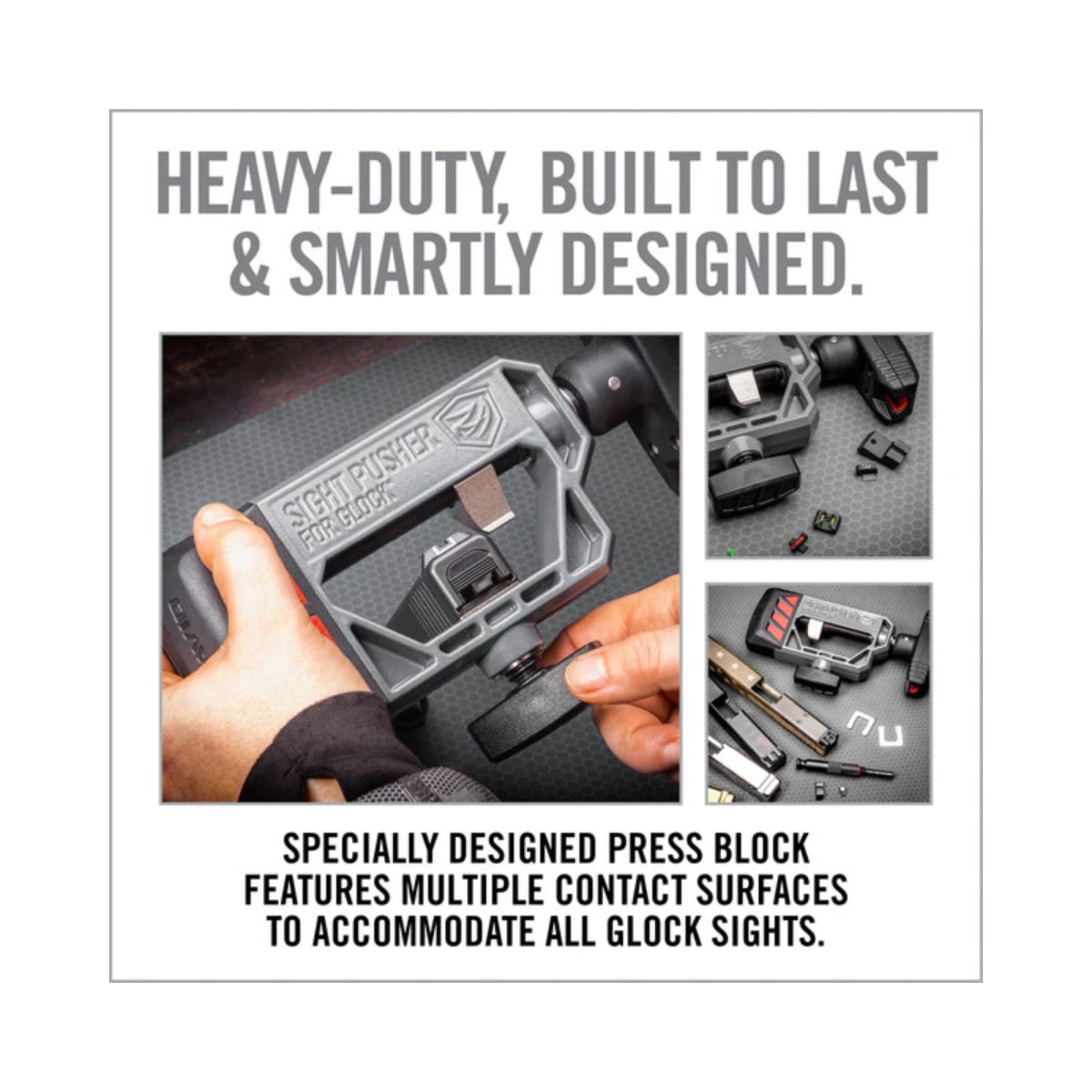 Herramienta Real Avid modelo Sight Pusher for Glock, #AVGLOCKSP6