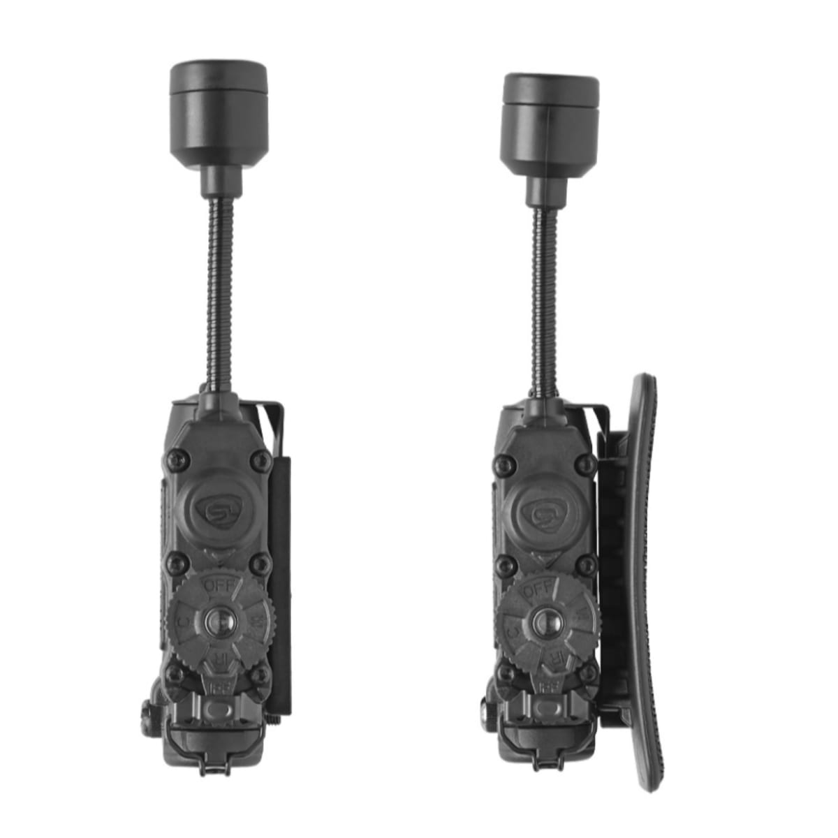 Linterna para casco Sidewinder Stalk, incluye Helmet Clip (attached to light), ARC Rail Assy, montura Arc Rail, (1) CR123A & 