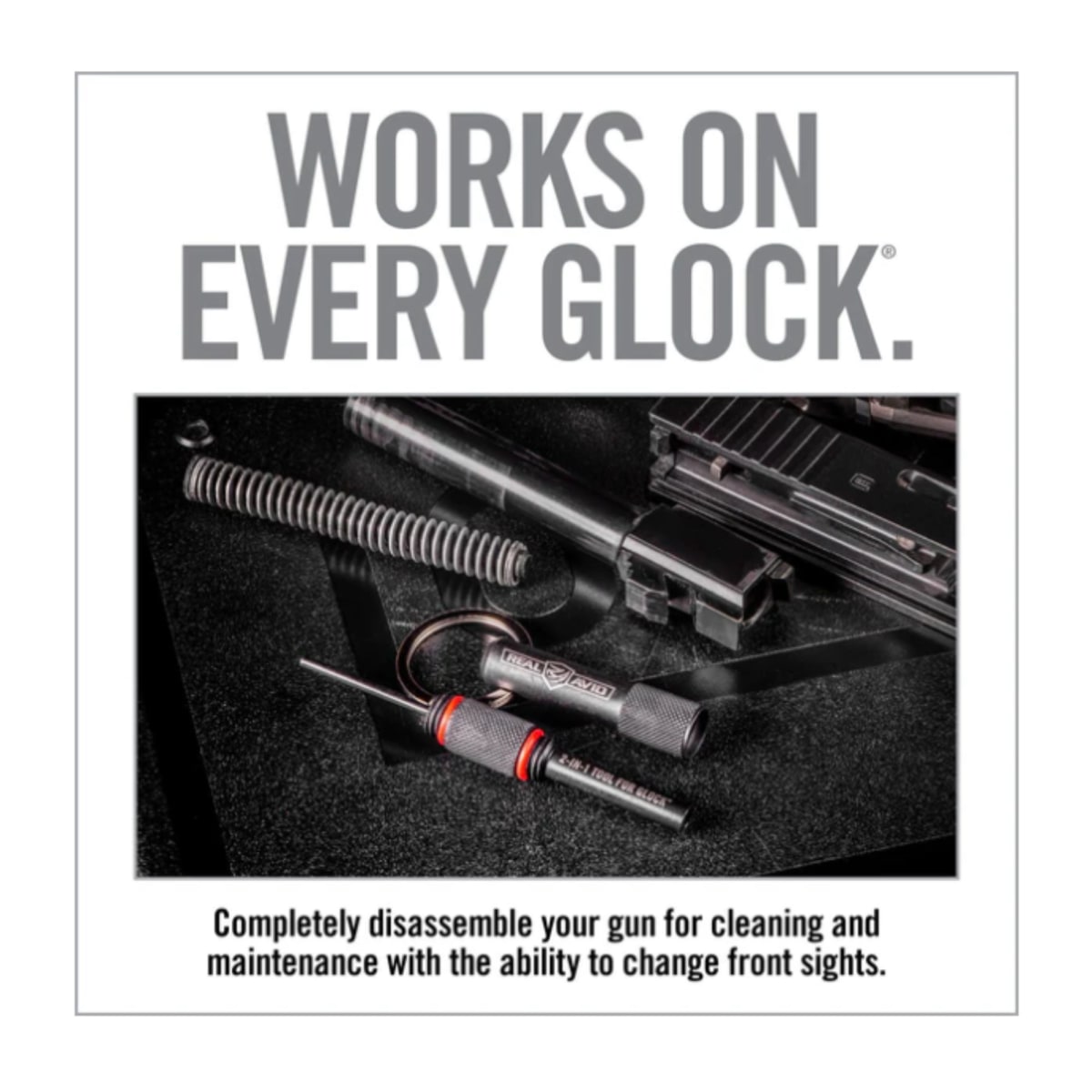 Herramienta Real Avid modelo 2-in-1 Tool For Glock, #AVGLOCK217