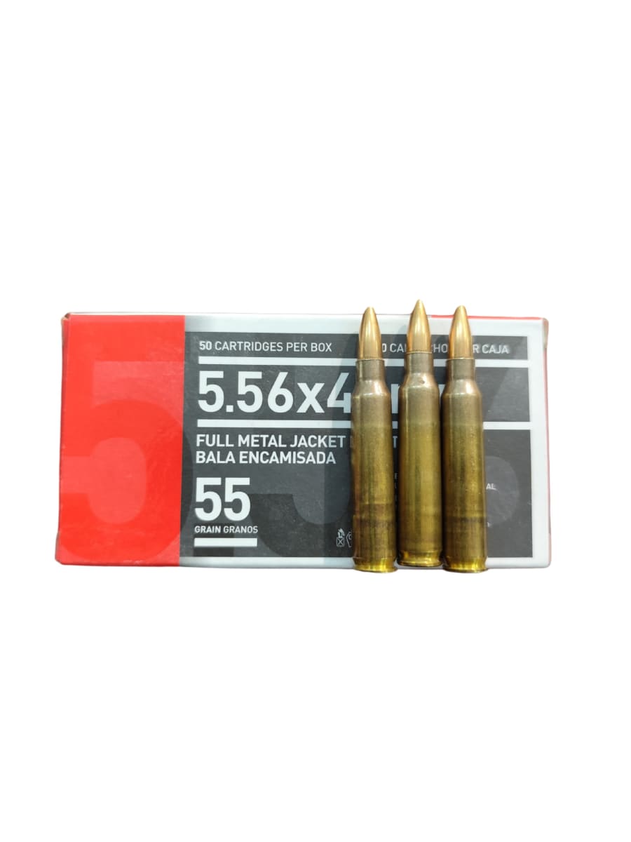 BALA CAL 5.56 X 45 MM 55 GR MARCA AGUILA CAJA 50 RDS2