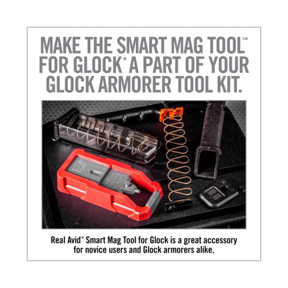 Herramienta Real Avid modelo Smart Mag Tool for Glock, #AVGLOCKMT9