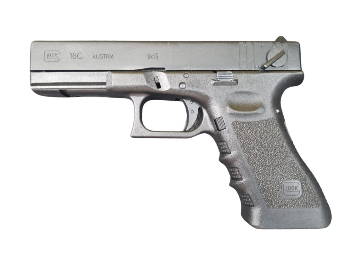 Réplica Glock 18C cal. 6mm - Producto con detalle estético y embalaje 0