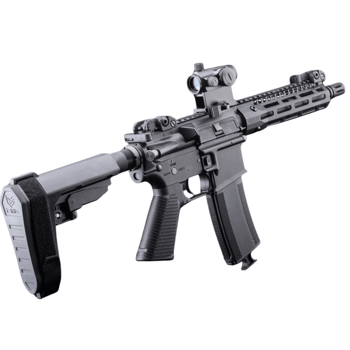 Réplica King Arms cal 6mm EMG Troy industries SOCC 7.6 Negra #EMG-AG-266-BK2