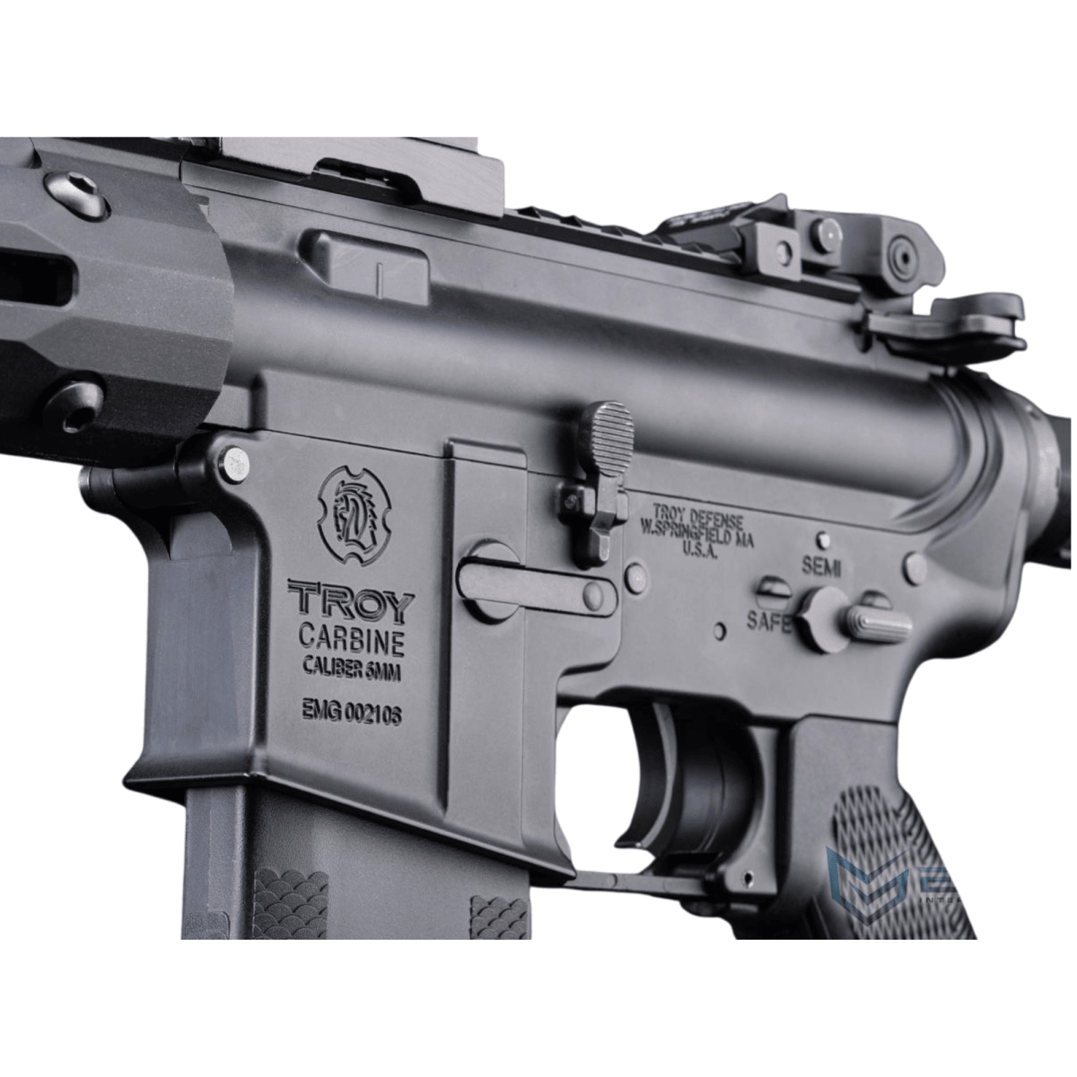 Réplica King Arms cal 6mm EMG Troy industries SOCC 7.6 Negra #EMG-AG-266-BK5