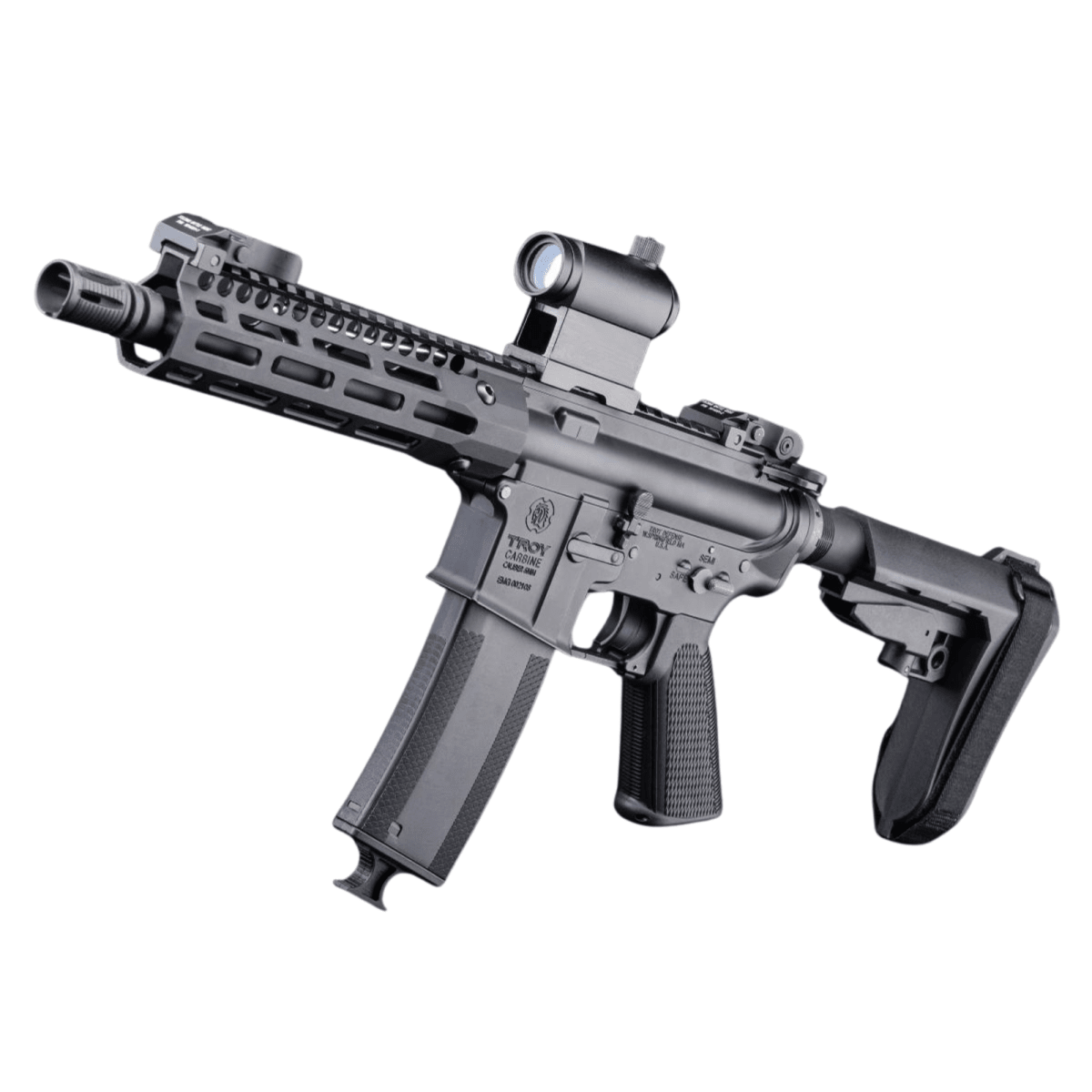 Réplica King Arms cal 6mm EMG Troy industries SOCC 7.6 Negra #EMG-AG-266-BK 0