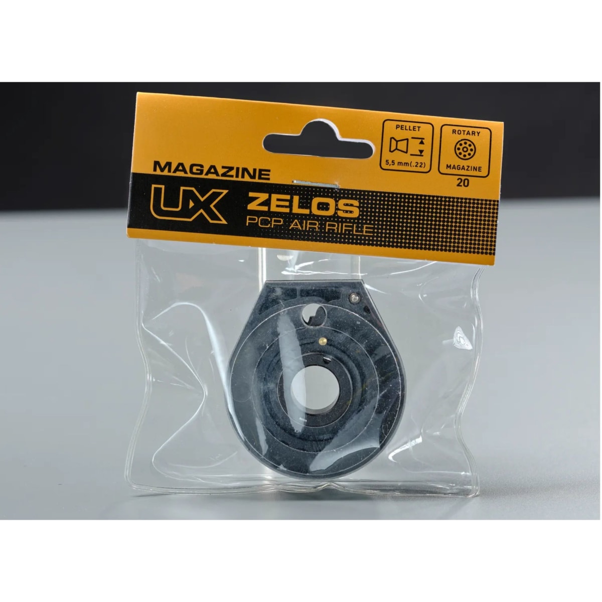 Cargador UX Zelos BLK 5,5 mm (.22) P PCP 20R, #2.4317.12