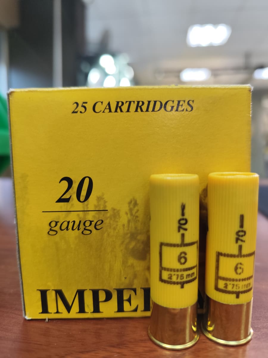 Cartucho Cal 20 Imperial Mun 6, Caja 25 UDS2