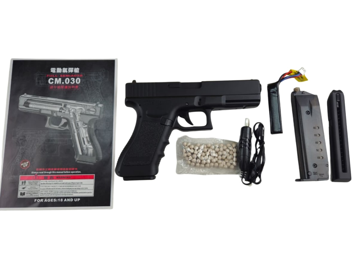 Pistola Airsoft CYMA Glock G18C AEP Eléctrica cal 6 mm #CM030S9