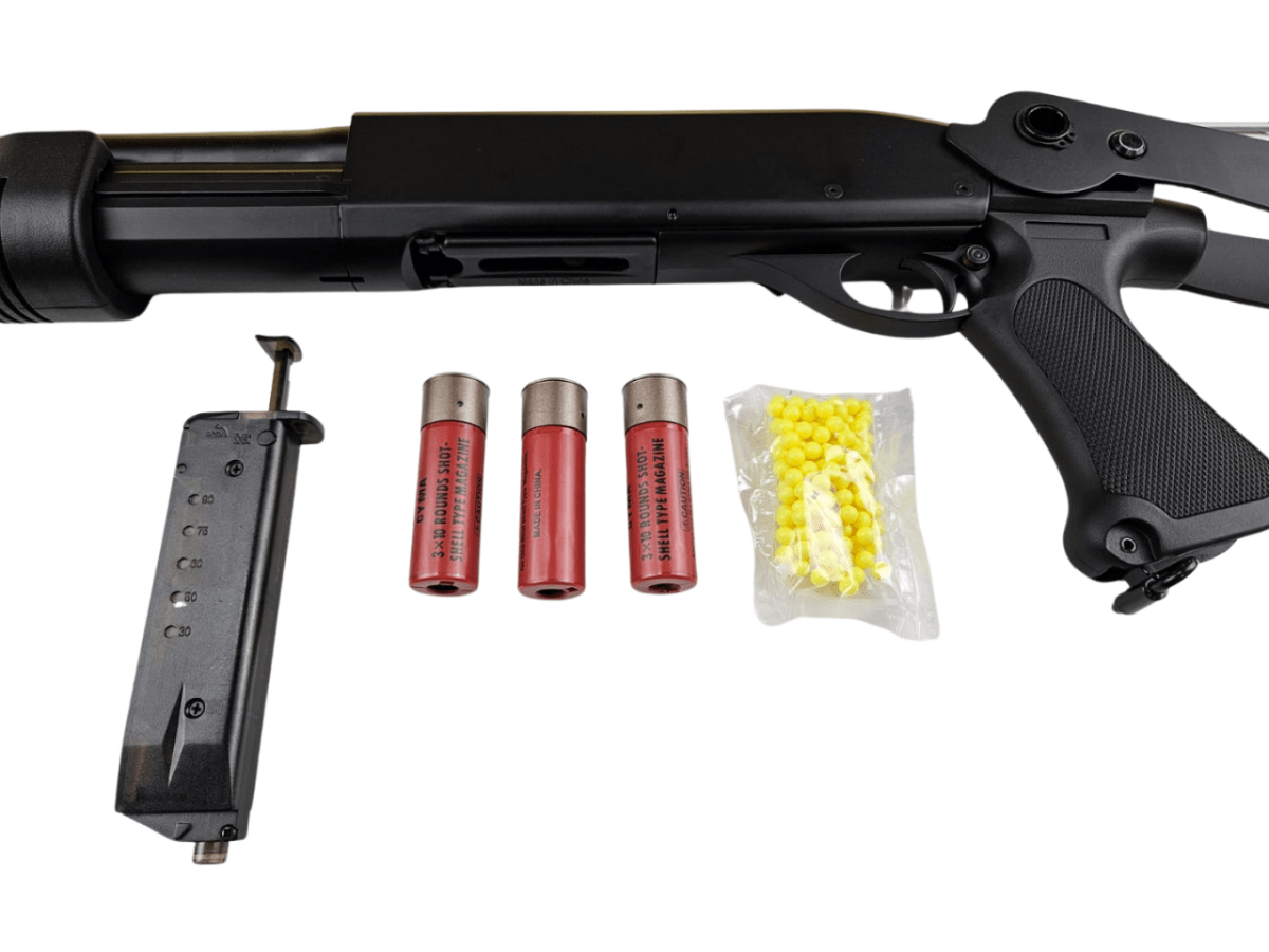 Réplica CYMA cal 6mm Escopeta M870 Spring Tri-shoot13