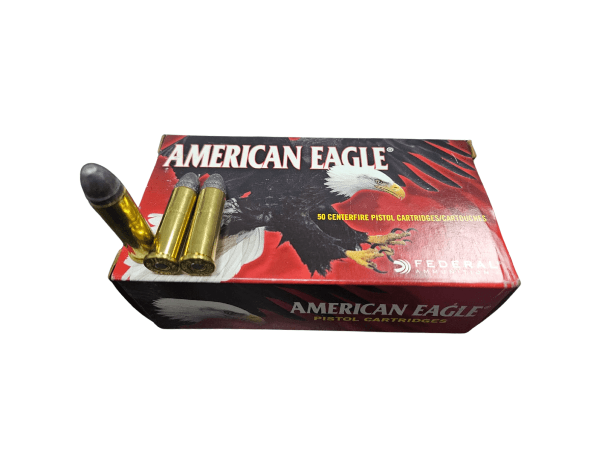 BALA Cal 38 sp. Marca American Eagle, 158 gr, Punta de plomo, Caja 50 unidades4