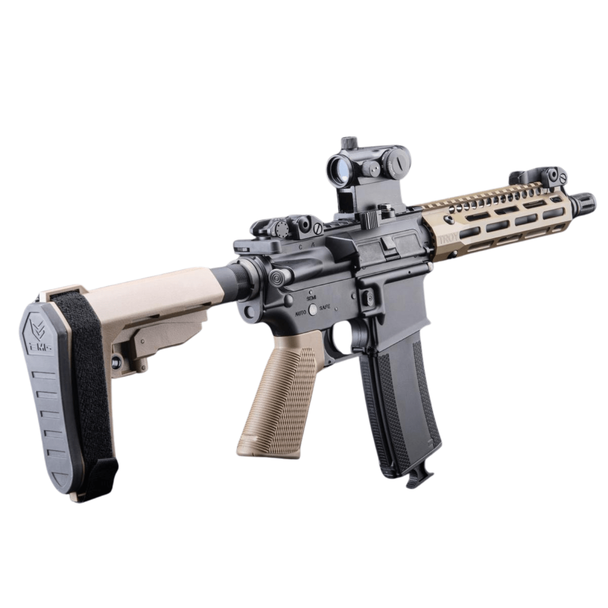 Réplica King Arms cal 6mm EMG Troy industries SOCC 7.6 Coyote #EMG-AG-266-DE2