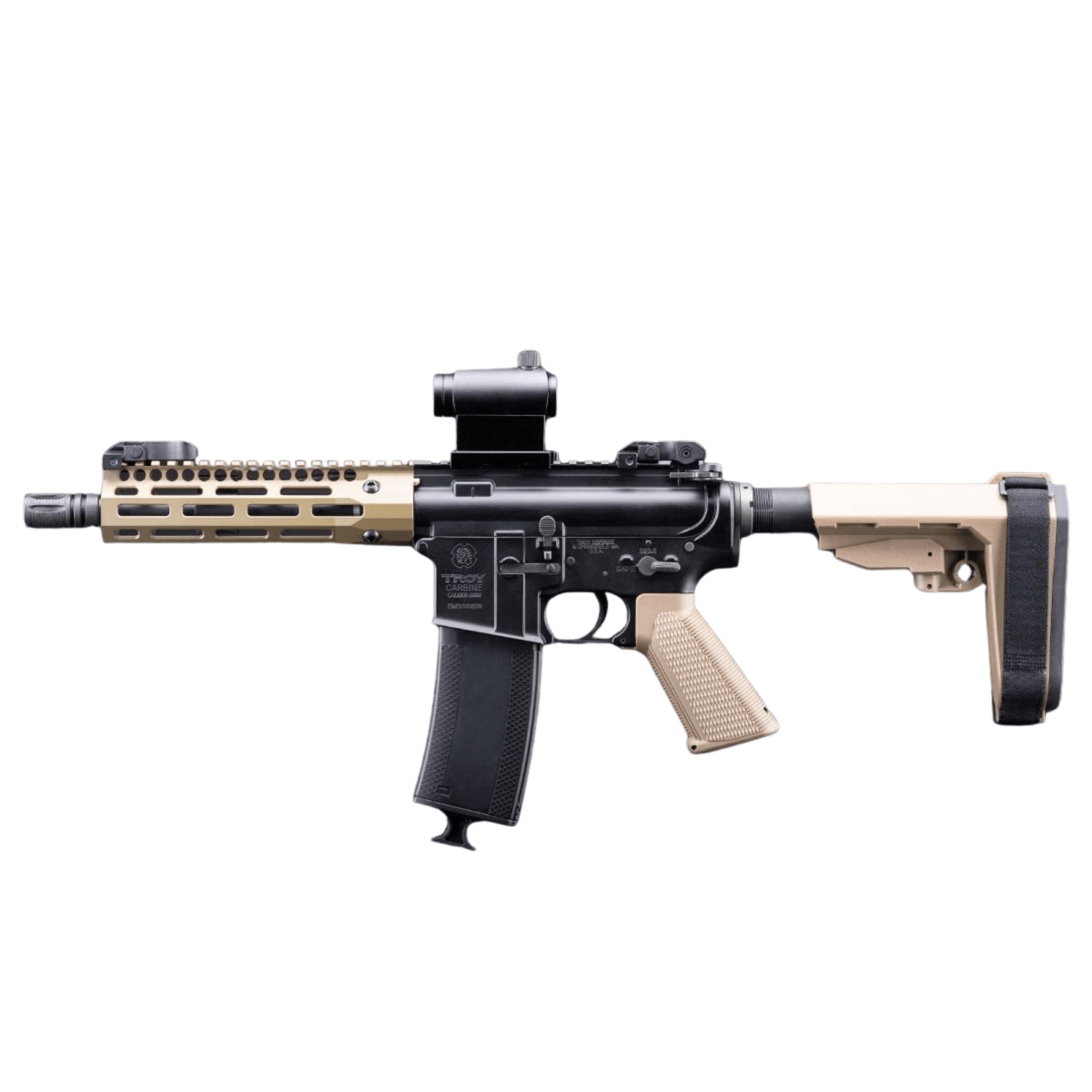 Réplica King Arms cal 6mm EMG Troy industries SOCC 7.6 Coyote #EMG-AG-266-DE3