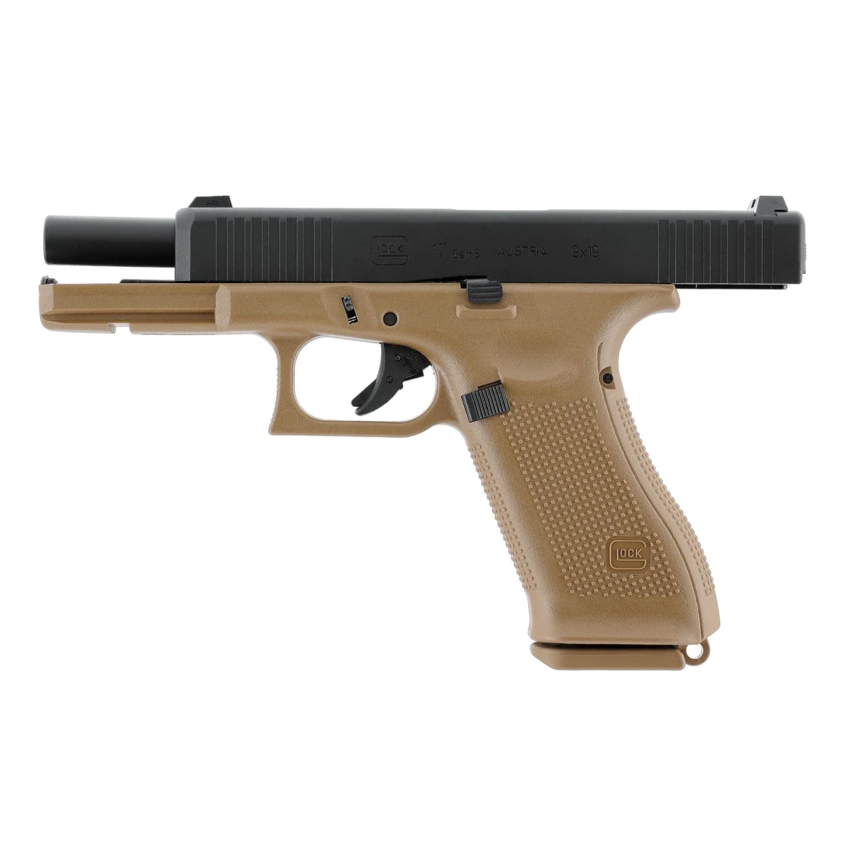 Réplica cal 6 mm mod GLOCK 17 Gen5 BLK-COY Edicion francesa GBB < 1,0 J 22R, #2.64774
